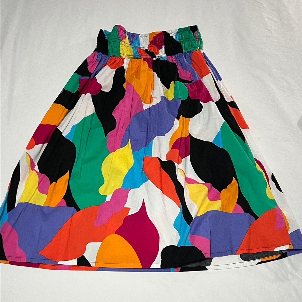 a new day Bold Print Elastic Waist Midi Skirt w/ Pockets